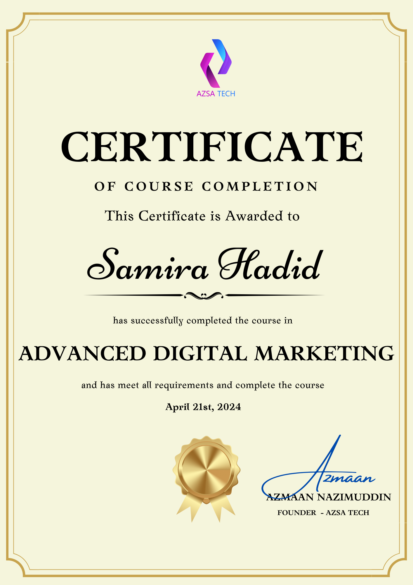 Advanced  Digital Marketing Certification Program