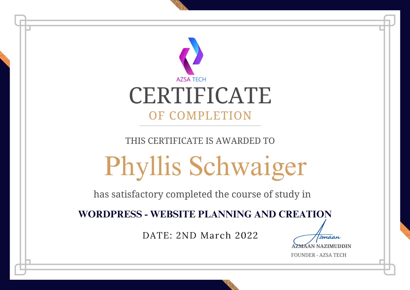 WordPress  Website planning in creation