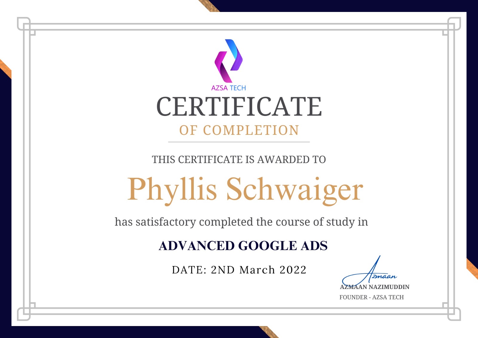 Advanced Google Ads Master Class Certification Program